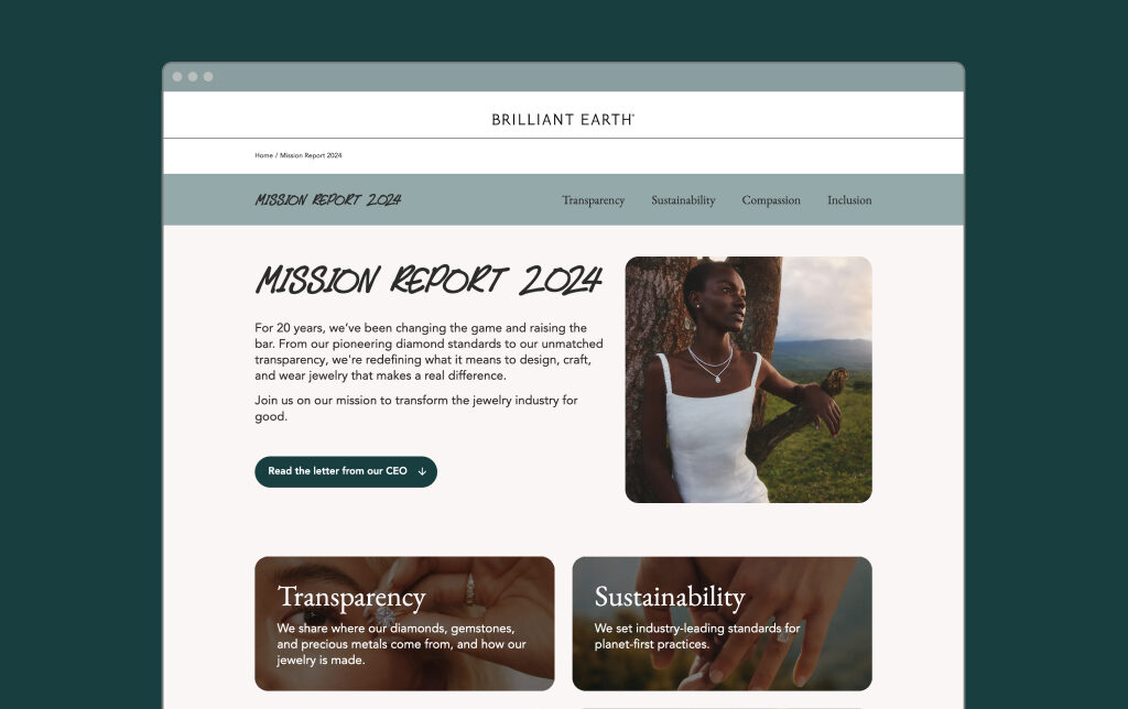 Sustainability & Mission Website
